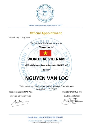 World IAC Vietnam — Official Appointment Nguyễn Văn Lộc